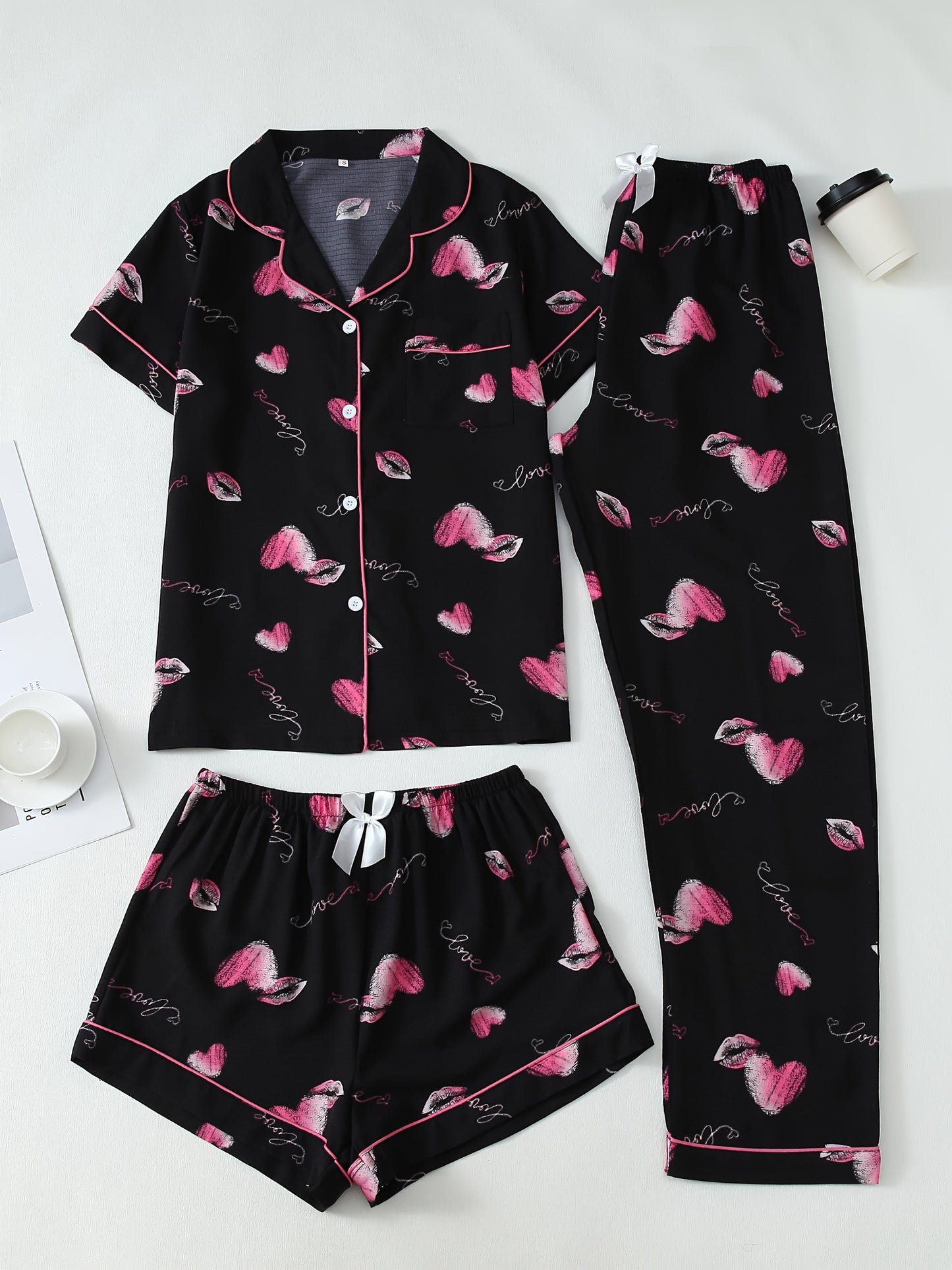 Midnight Kiss Pajama Set πβ¨