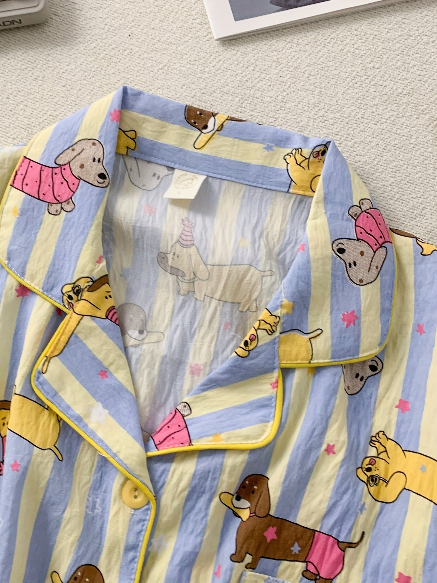 3-in-1 Dachshund Print Pajama Set β Shirt, Shorts & Pants