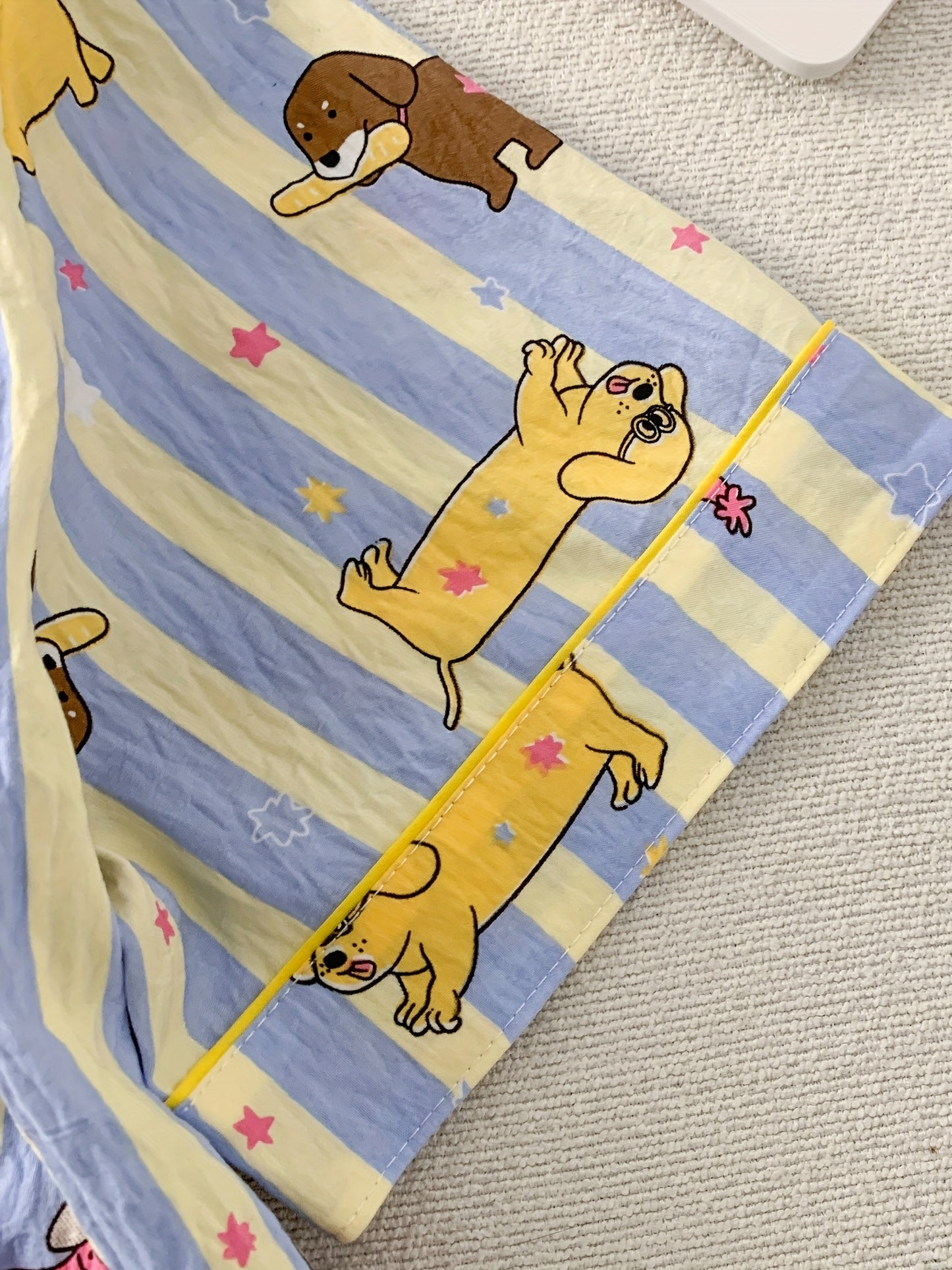 3-in-1 Dachshund Print Pajama Set β Shirt, Shorts & Pants